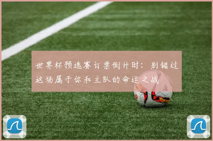世界杯预选赛订票倒计时:别错过这场属于你和主队的命运之战