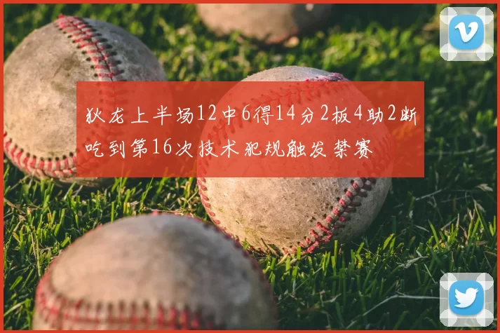 狄龙上半场12中6得14分2板4助2断吃到第16次技术犯规触发禁赛