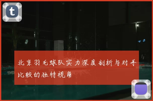 北京羽毛球队实力深度剖析与对手比较的独特视角